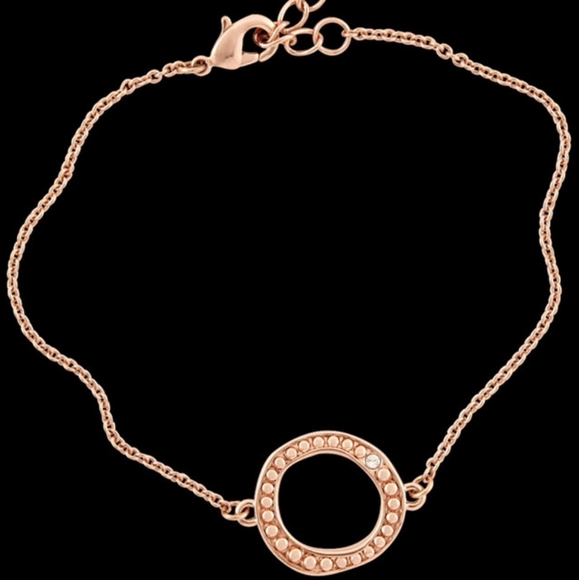 Adore by Swarovski Organic Circle Bracelet in Rose Gold NEW - Picture 1 of 5